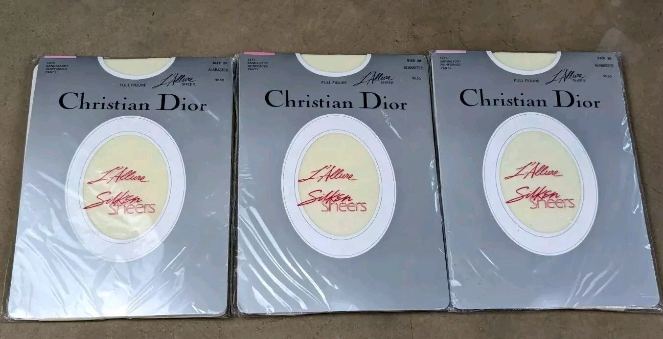 3 paires de collants purs Christian Dior 4475 L'allure soie 2x albâtre ivoire