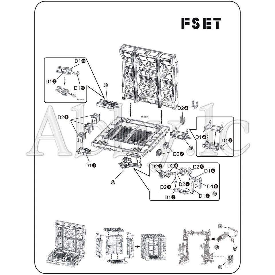 Machical Chain Case Machine Nest Action Base F Set for MG HG RG 1/144 Model - Image 2 of 4