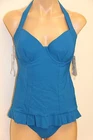 NWT Profile by Gottex  Swimsuit Tankini Bikini 2pc set Sz 10 34D Midnight Blue