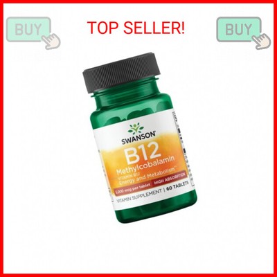 Swanson Vitamin B-12 Methylcobalamin High Absorption 5000 mcg 60 Tabs