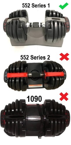 SERIES 1 ONLY- Bowflex Nautilus SelectTech 552 Dumbbell Replacement Plate Weight - Picture 2 of 8