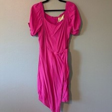 Maeve Pink Wrap Style Midi Dress Size 12