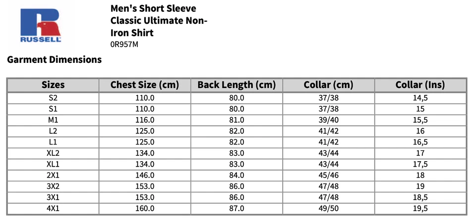 Russell Collezione 957M Non Stirare Cotone Bottoni Manica Corta Colletto Camicia - Immagine 2 di 2