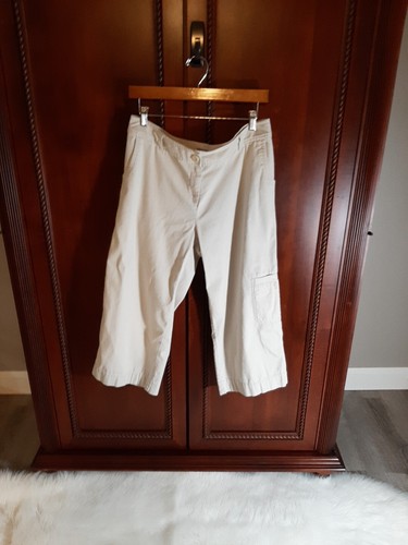 J. Jill Stretch Damen Größe 12 Fackelbein kurz Capri Cargo khakifarbene Chinohose