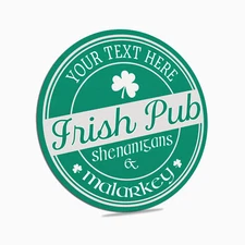 Personalized Irish Pub Sign, St Patrick's Day Decor, Irish Decor Custom Bar Sign