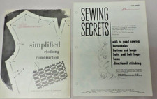 1950 Educational Pamphlet Lot: Simplified Clothing Construction/Sewing Secrets