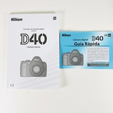 SPANISH Nikon D40 Instruction Owners Manual and Quick Start Guide NEW