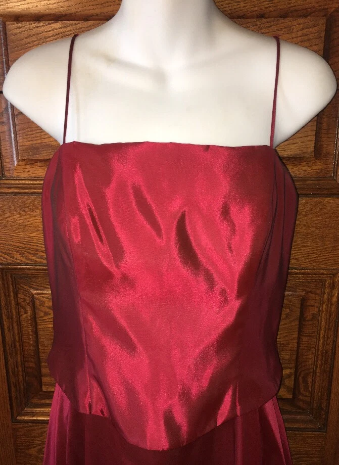 JS COLLECTIONS Red Sleeveless Formal Evening Bridesmaid Prom DRESS GOWN Sz 10 - Image 3 of 4