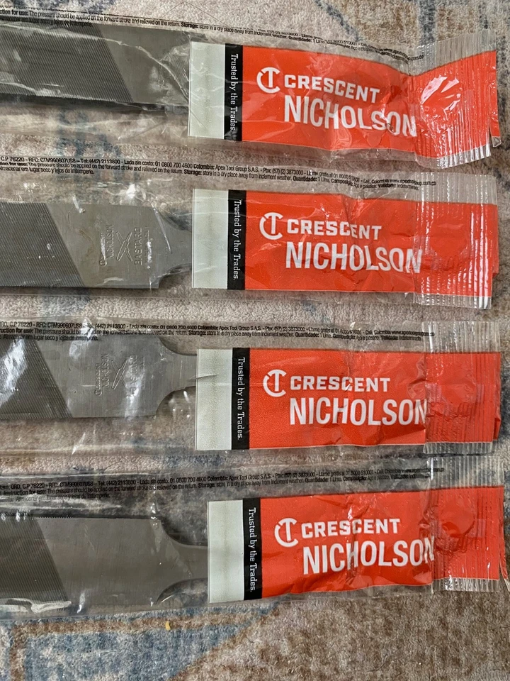 (4) CRESENT NICHOLSON 10" Mill Single Cut Bastard File Sharpen Mill Circular Saw - Image 4 of 4