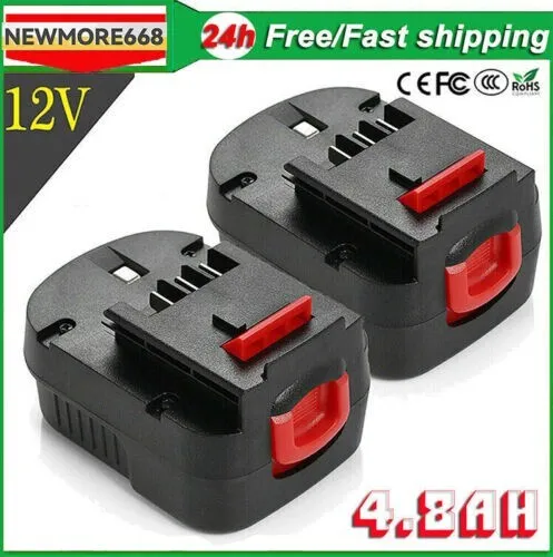 2pack Battery For BLACK & DECKER 12V HPB12 A12 A12EX FS120B FSB12 3.6Ah  Tools 689718279306