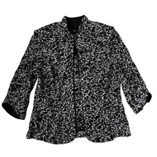Alex Evenings Womens Petite 2-Piece Jacket Tank Set-PM-Black Glitter 4211285 NWT
