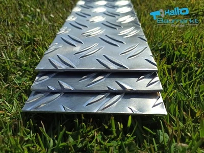 Tôle Ondulée Aluminium Duett Épaisseur 3,5/5,0mm Warzenblech Plaque Coupe Larmé - Photo 1/4