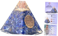 Orgone Pyramid of Success – Orgonite for Honesty, Self-Awareness, Lapis Lazuli