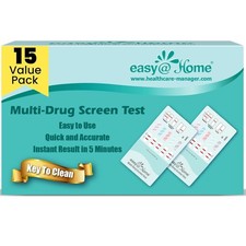 Easy@Home 5 Panel Urine Drug Test 15 Pack Fast Accurate Home Dip THC COC OPI MET