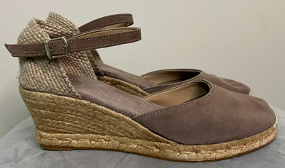 IOB Toni Pons LLORET-5 comfortable Espadrille wedge Sandal Taupe 9.5/EU 40