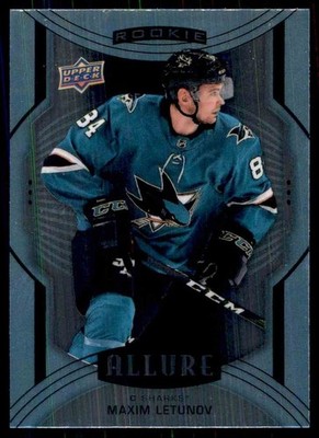 2020-21 Upper Deck Allure Maxim Letunov SP RC RC San Jose Sharks #102