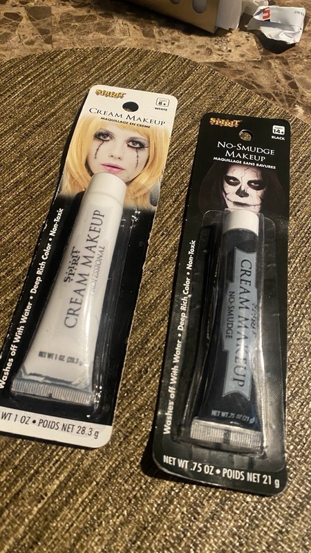 Spirit Halloween Halloween Cream Makeup Sticks 2-Pack White 1 oz & Black 0.75 oz