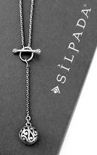 SILPADA Sterling Silver SIMPLE DELIGHT Toggle Clasp Necklace N1619 RETIRED