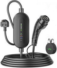 EVJUICION EV Charger Cable Type 2 to 3 Pin Plug 6M Type 2 EV-IEC-AC16-PV Black
