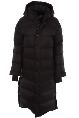 SUPER WORLD SCHWARZER WATTIERTER DAUNENMANTEL SMALL