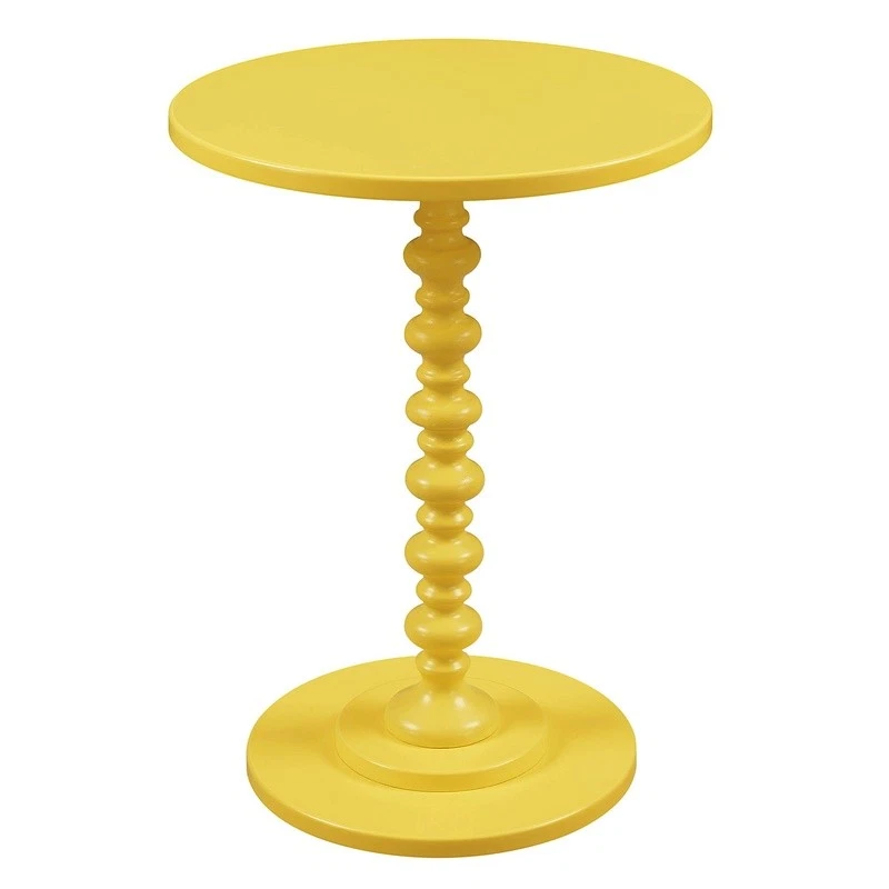 Palm Beach No Tools Spindle Table Round Indoor Side Table Wood End Table New - Image 3 of 4
