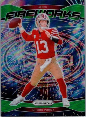2024 Panini Prizm #2 Brock Purdy Fireworks Green Prizm