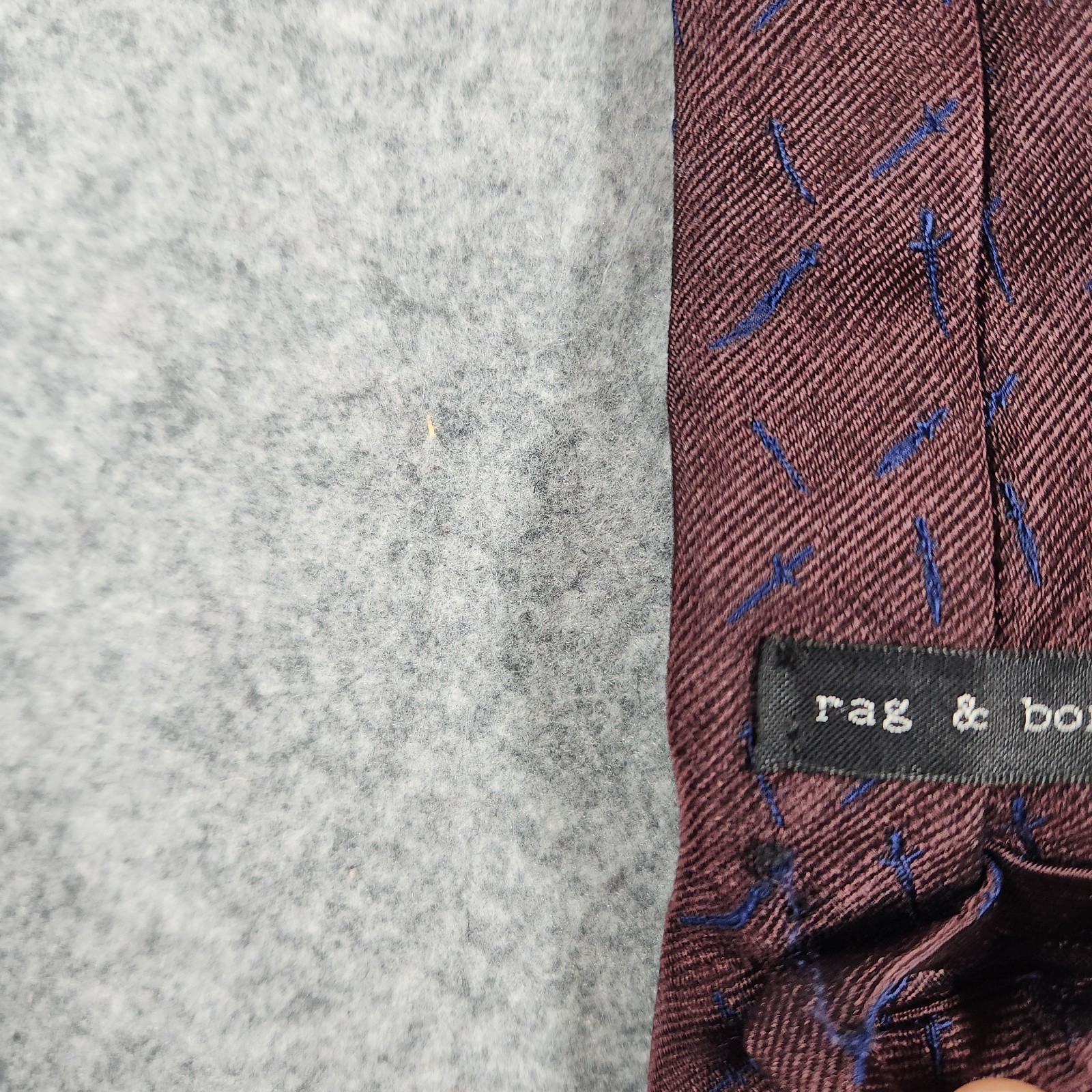 Rag & Bone HTF SWORD/Dagger Pattern Burgundy Blue… - image 7