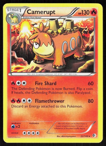 Camerupt 22/149 Rare Boundaries Crossed Pokemon EN Lightly Played