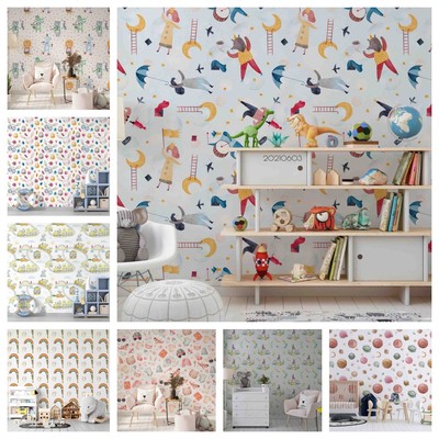 3D Animal Pattern Cartoon Self-adhesive Wallpaper Removable Wallpaper Wall Mural