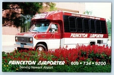 1960 Princeton New Jersey Postcard Airporter Serving Newark Airport Classic Bus