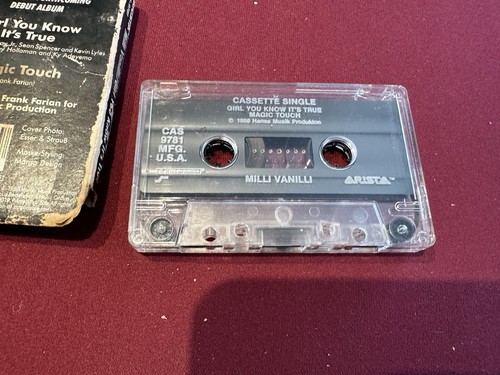 RARE Vintage Milli Vanilli Cassette Single Girl You Know It's True 1988 PRE - Picture 3 of 4