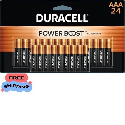 Duracell Coppertop AAA Batteries with Power Boost Ingredients, 24 Count Pack new