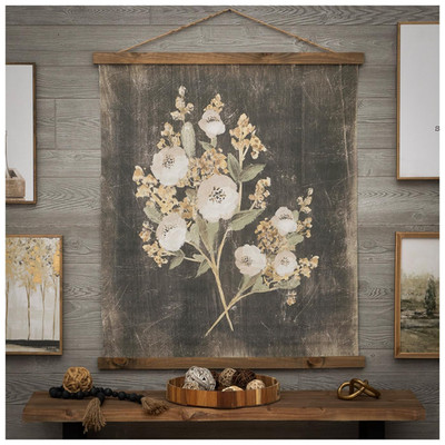 Hobby Lobby Vintage Floral Tapestry Wall Decor Canvas Mdf Rectangle Vertical