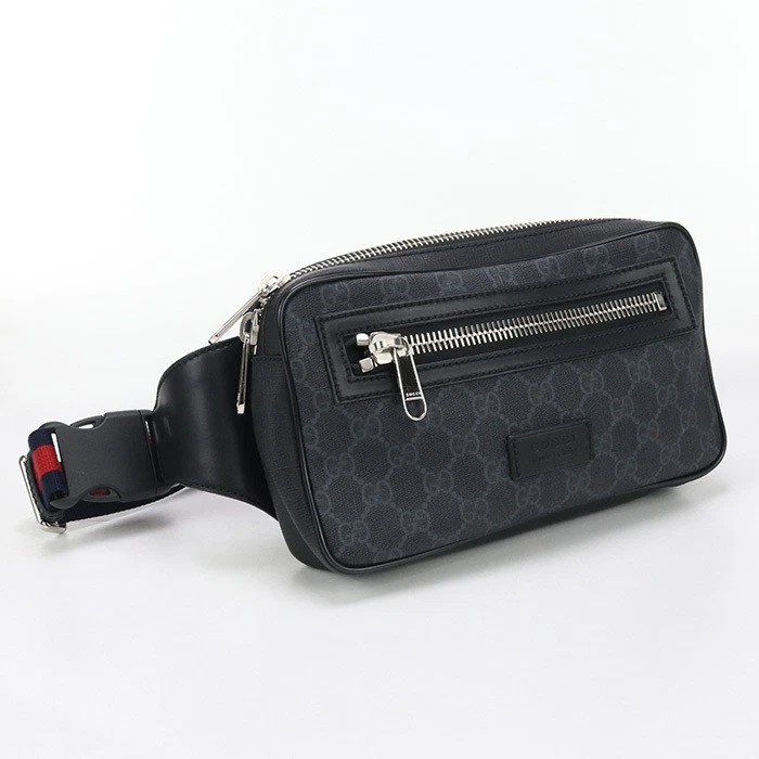 Sac bandoulière GUCCI 474293 d'occasion bon sac ceinture GG Supreme homme s noir