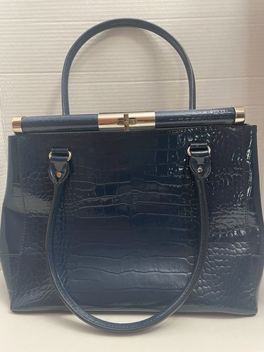 Cartera grande de cuero Kate Spade Knightsbridge Constance charol cocodrilo verde - Imagen 2 de 22