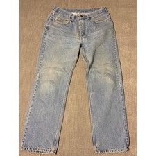 Carhartt Relaxed Fit Straight Leg Light Wash Denim Jeans Mens 34x32