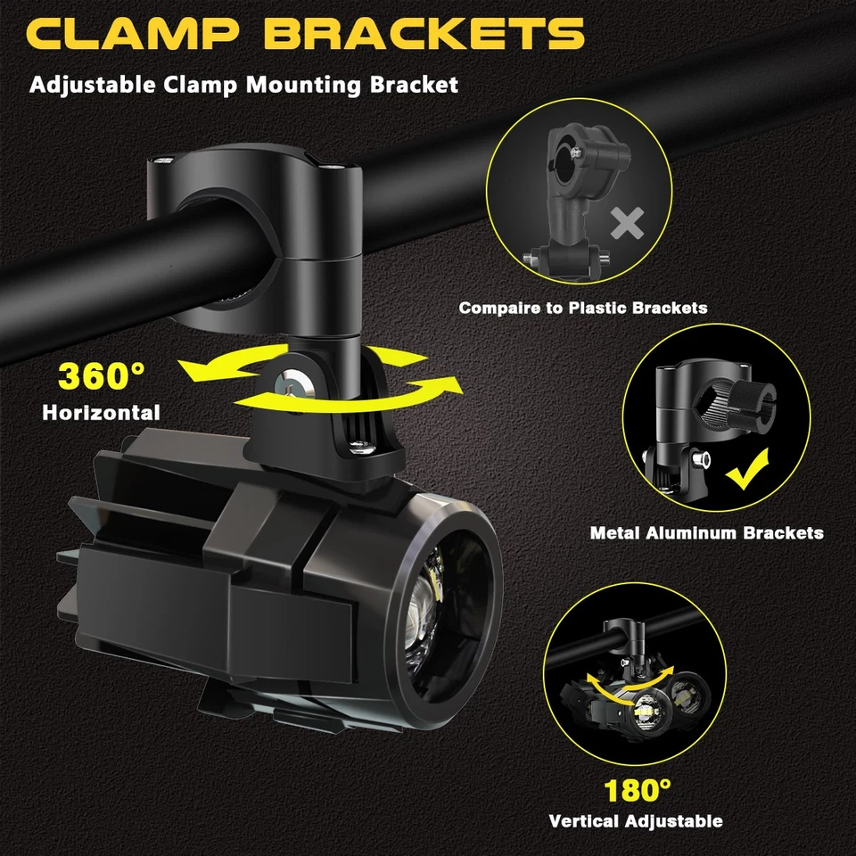 Luces antiniebla auxiliares LED 60W para BMW R1200GS F650GS F800GS K1600 750GS F850GS EE. UU. Foto 3 de 4