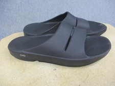 Oofos Ooahh Slide Sandals Mens Size 13 Black Recovery Comfort Cushioned