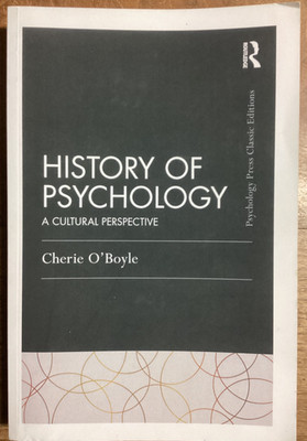 History of Psychology (Psychology Press & Routledge Classic Editions) O'Boyle VG