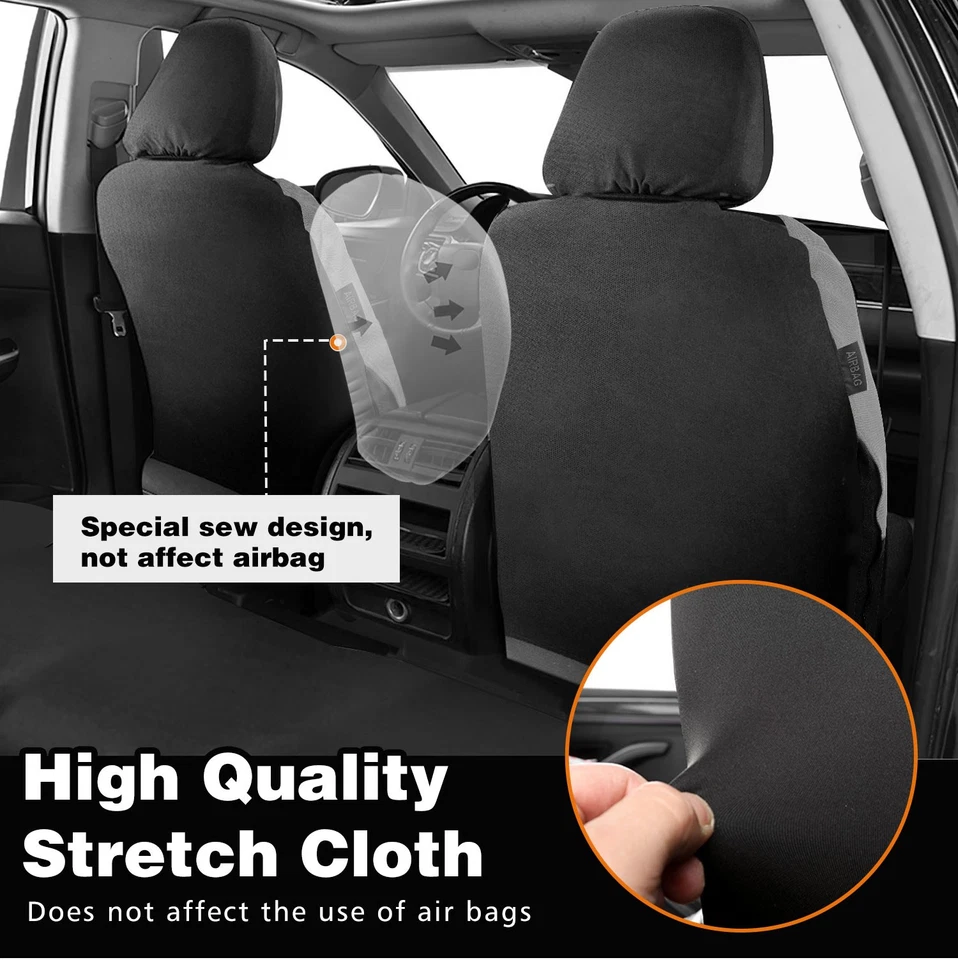 For Nissan Car Seat Cover Full Set Polyester 5 Seat Front/Rear Protector Cushion - Изображение 4 из 4