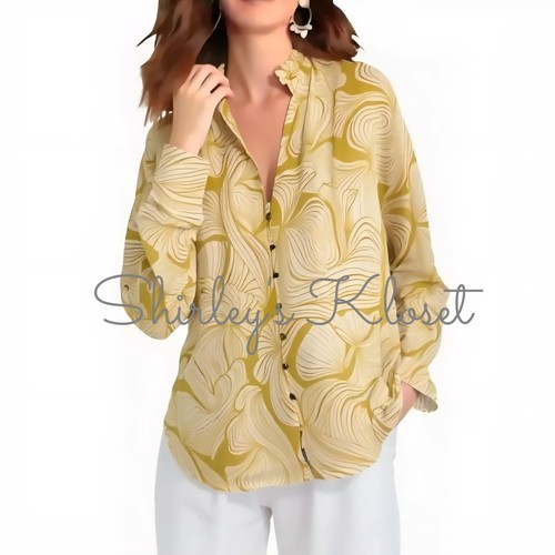 NWT Anthropologie PILCRO "The Tavi" Buttondown Shirt Semi Sheer Moss sz X-LARGE - Picture 4 of 21