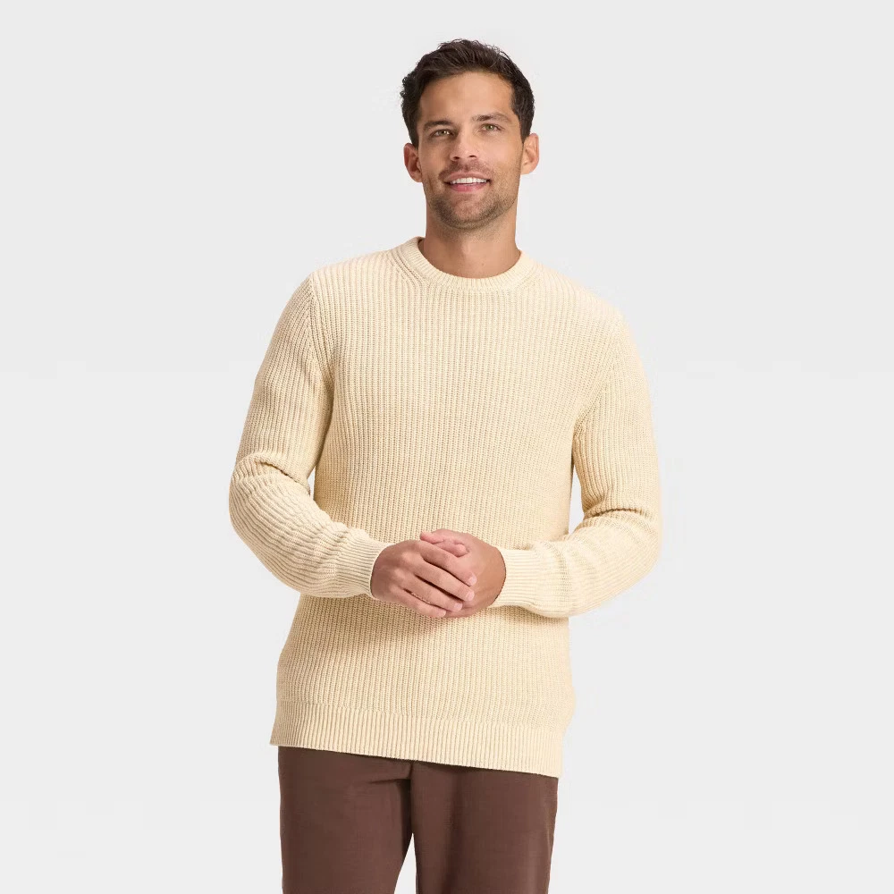 Pull Goodfellow & Co Beige - Taille XL, Manches Longues, Neuf Avec étiquette, En Coton Acrylique