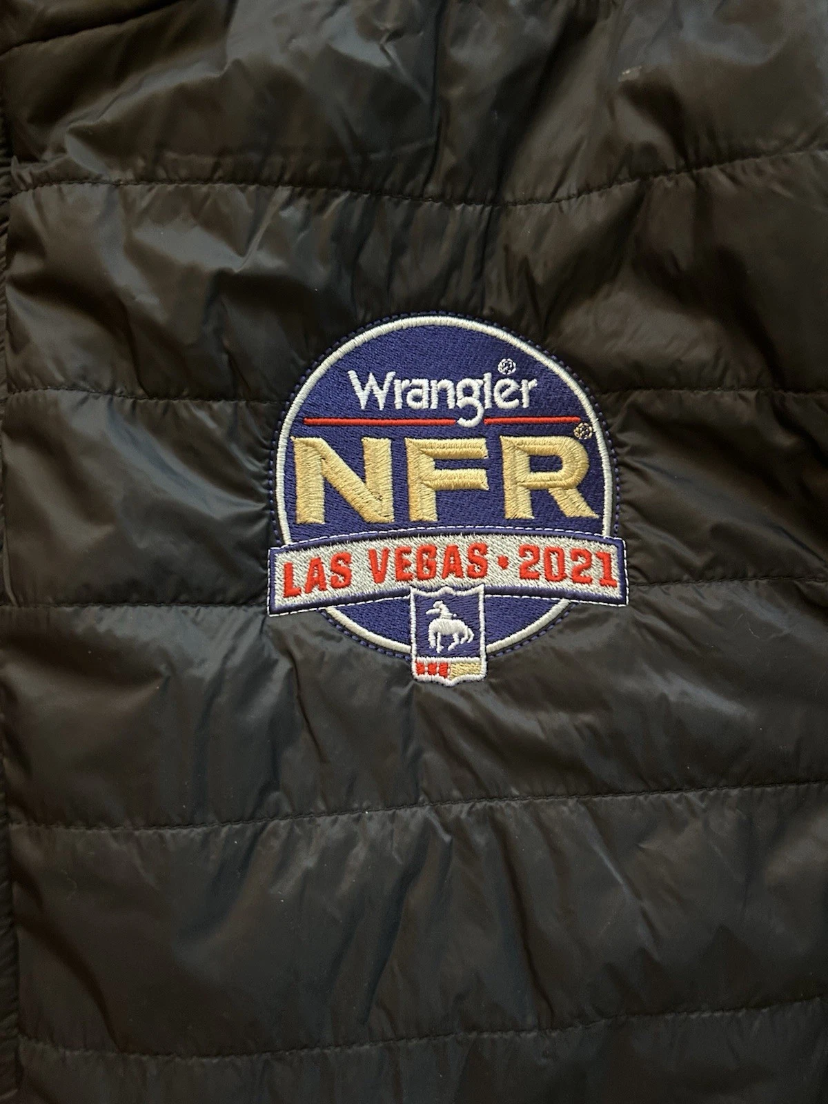 Men’s Black Wrangler NFR Las Vegas 2021 Puffer Jacket (2XL)(NWT) - product detail image 2