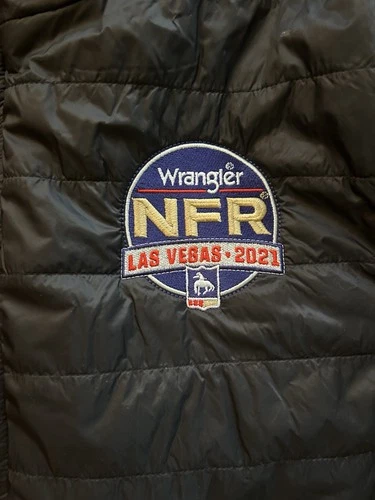 Men’s Black Wrangler NFR Las Vegas 2021 Puffer Jacket (2XL)(NWT) image 2
