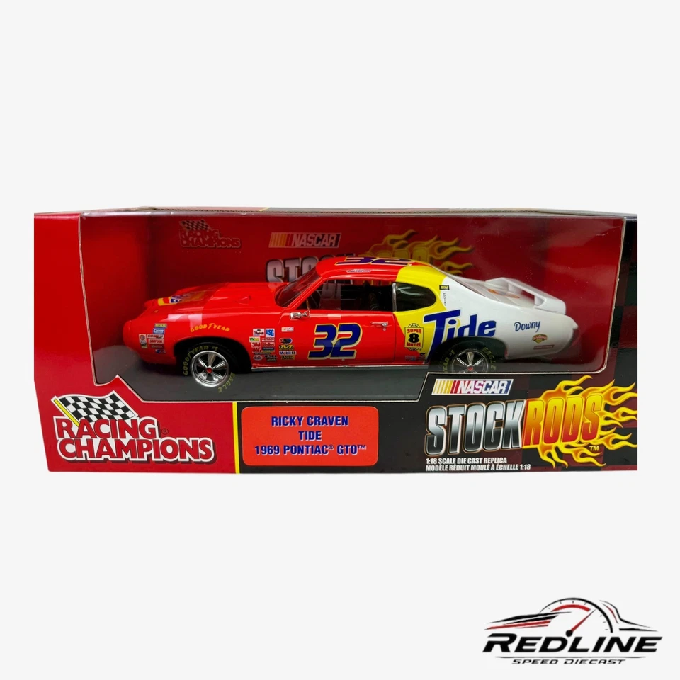 Pontiac GTO Ricky Craven 1969 Racing Champions #32 Tide escala 1/18 STOCK ROD C3 Foto 2 de 2