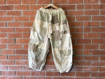 Remade Patchwork Beige Khaki Balloon Carpenter Pants