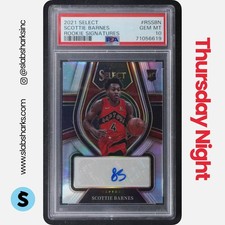 2021 PANINI SELECT #RS-SBN SCOTTIE BARNES ROOKIE SIGNATURES RC AUTO /249 PSA 10