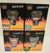  Deddy Bears Complete Full Set 4 Mini Snow Globes Hard To Find  Collectible