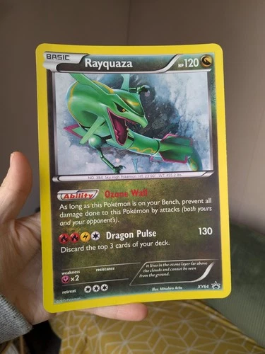 New ListingRayquaza XY64 Holo Jumbo Black Star Promo Pokémon Card 2015 PSA Oversized