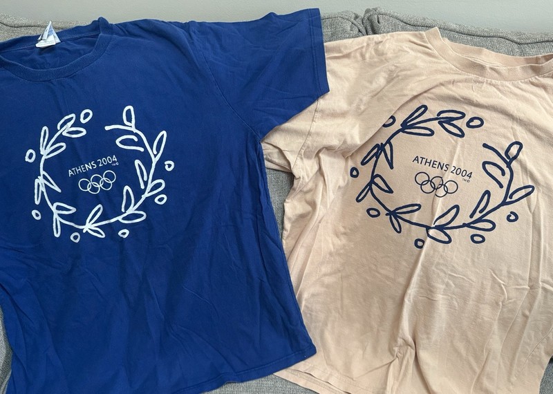 2004 Summer Olympic T-shirts From Athens Greece Lot of 2